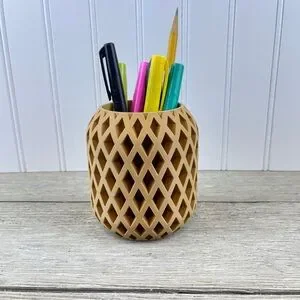 Modern Unique Pen Pencil Holder The Atila Pen Holder Pencil Holder 3D Printed