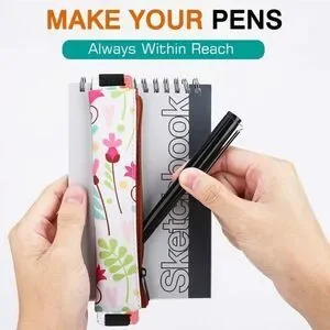 MoKo Pencil Case (2 Pack) PU Leather Pen Pencil Pouch Holder Stationery Zipper