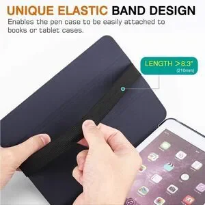 MoKo Pencil Case (2 Pack) PU Leather Pen Pencil Pouch Holder Stationery Zipper