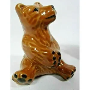 Momma Bear And Cub Salt And Pepper Shakers Kitchen Lodge 2-Pc Brown Ceramic Gift