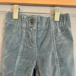 Monnalisa Made In Italy Velvet Blue Toddle Girl Pants Size 4