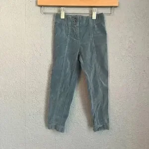 Monnalisa Made in Italy Velvet Blue Toddle Girl Pants Size 4