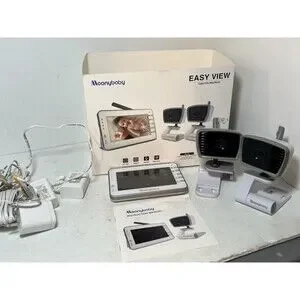 Moonybaby Baby Monitor Easy View Digital Video 2 Camera 55933TX TESTED