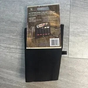 Mossy Oak Buttstock Rifle Shell Holder With Cover Flap Break Up Country Camo