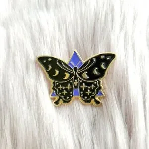 Moth enamel pin Moth enamel pin