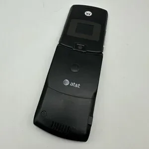Motorola RAZR V3 Black Flip Mobile Phone VTG CLASSIC AT&T - TESTED
