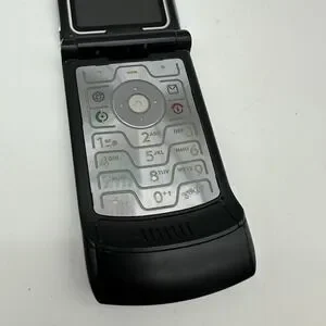 Motorola RAZR V3 Black Flip Mobile Phone VTG CLASSIC AT&T - TESTED