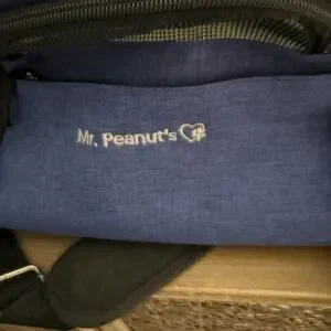 Mr. Peanut's 18” Expandable Pet Carrier Airline Approved Blue Faux Fur Bedding