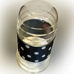 MSC INSULATED MONOGRAMMED POLKA DOT DOUBLE WALLED PARTY TUMBLER GLASS CUP “J”