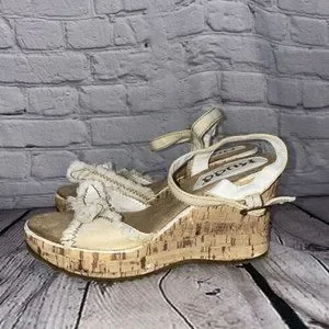 Mudd Slides Wedge Heels Sandals Cork Women Size 6.5M