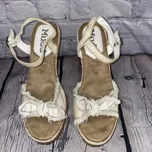 Mudd Slides Wedge Heels Sandals Cork Women Size 6.5M