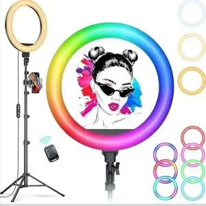 Multicolor LED Ring Light with Stand