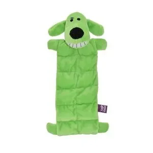 MULTIPET Loofa Squeaker Mat Dog Toy - Green - 12"
