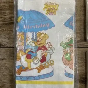 Muppet Babies Paper Tablecloth Table Cloth 52"x96" 32 Napkins CA REED