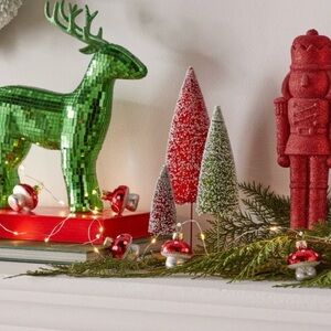 Mushroom Dewdrop Lights LED Red Warm White String Timer Battery Operated