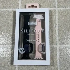 Mvmt Silicone Apple Watch‎ Wrist Band 2 Pack Black Pink