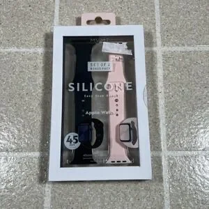 Mvmt Silicone Apple Watch‎ Wrist Band 2 Pack Black Pink