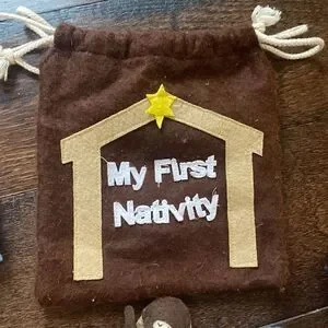My First Nativity Childs handmade craft 7 pieces