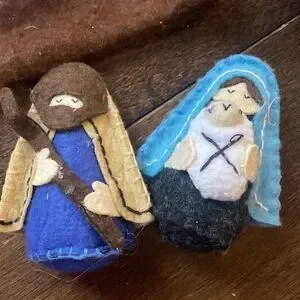 My First Nativity Childs handmade craft 7 pieces