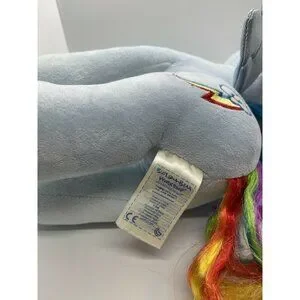 My Little Pony Blue Build A Bear Rainbow Dash MLP BABW Plush Stuffed Animal 16"