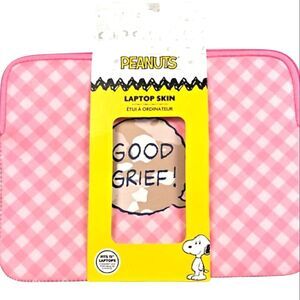 My TagAlongs X Peanuts "Good Grief " Checkered Laptop Skin