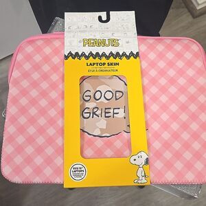 My TagAlongs X Peanuts "Good Grief " Checkered Laptop Skin