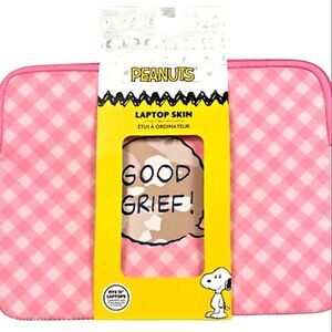 My TagAlongs X Peanuts "Good Grief " Checkered Laptop Skin