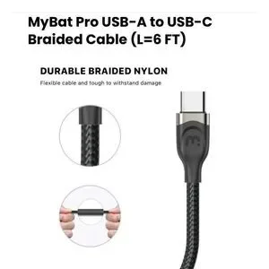 MyBat Pro USB Type-C Data Cable 6 FT - White Charging Cable NWT IPhone 16