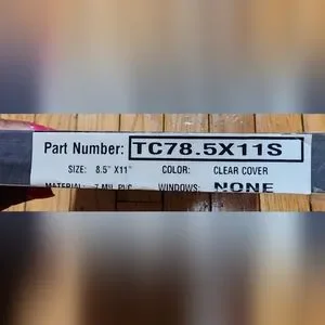 MyBinding Part Number: ITC78.5X11S 7mil PVC Clear Cover 8.5" X 11" Clear Cover