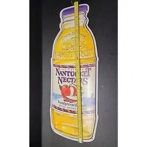 NANTUCKET NECTARS APPLE JUICE ENAMEL METAL ADVERTISING SIGN FRUIT DRINK 20" Tall