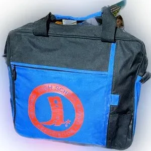 NATIONAL HIGH SCHOOL RODEO ASSOC MESSENGER CANVAS LAPTOP SHOULDER BAG W/POCKETS