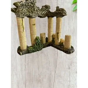 Natural Looking Resin Pillars Roman Style Aquarium Fish Tank Decor