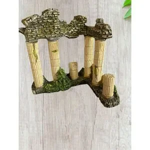 Natural Looking Resin Pillars Roman Style Aquarium Fish Tank Decor
