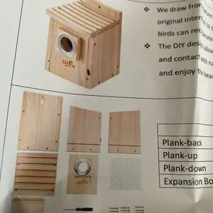 Natural Wood Bird House