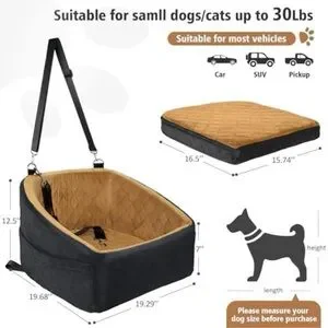 Neezukar Dog Car Seat For Medium Dogs/ Washable Dog Booster Seat NEW W/ Tags
