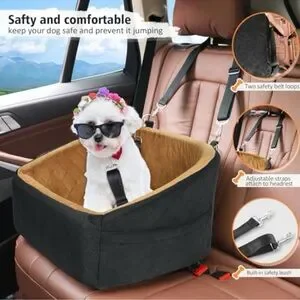Neezukar Dog Car Seat For Medium Dogs/ Washable Dog Booster Seat NEW W/ Tags