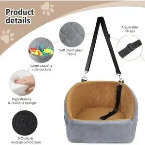 Neezukar Dog Car Seat For Medium Dogs/ Washable Dog Booster Seat NEW W/ Tags