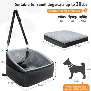 Neezukar Dog Car Seat For Small Pets Detachable Washable Dog Booster Seat NEW