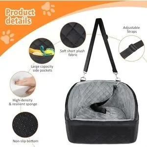 Neezukar Dog Car Seat For Small Pets Detachable Washable Dog Booster Seat NEW