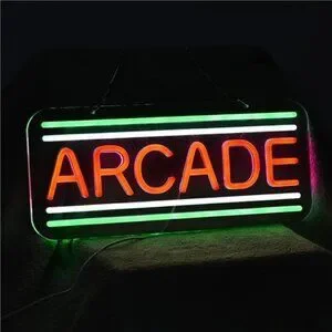 Neon Sign Arcade LED Game Zone Room Bar Man Cave Bedroom Art Gaming Wall Artwork