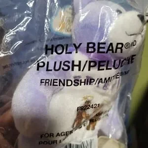 New 2004 Holy Bears Amity The Friendship Bear Beanie Plush Christian Bible Bear