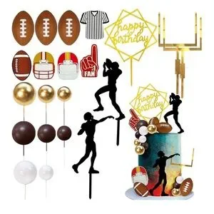 New 21 PCS Football Cake Topper Football Players