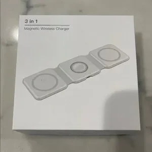 NEW 3 in 1 Magnetic Wireless Charger - White
