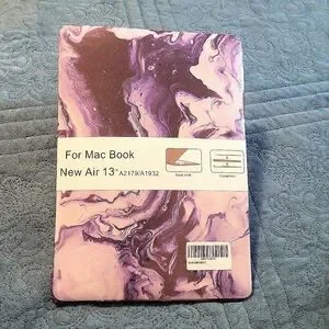 New Air 13” Case For MacBook Compatible A2179 & A1932 Purple Marble