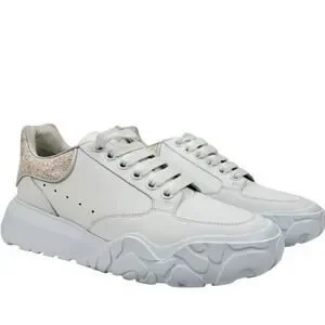 New Alexander Mcqueen Court Trainer Sneakers Glitter Pink Size 39.5