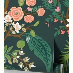 New Anthropologie Rifle Paper Peacock Wallpaper Emerald