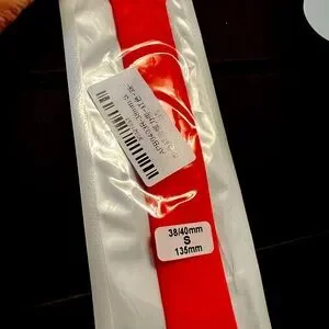 NEW Apple Watch 38mm Red Loop Silicone Band 5.5 Inches