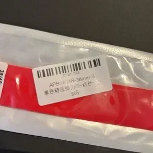 NEW Apple Watch 38mm Red Loop Silicone Band 5.5 Inches
