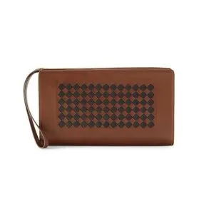 New Authentic BOTTEGA VENETA Leather Checkbook Wallet