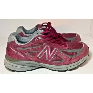 New Balance Shoes Mens 7.5 990v4 Burgundy Grey Sneakers Made in USA M990BU4